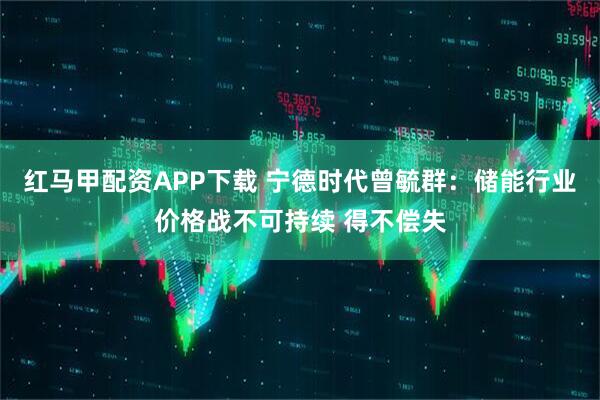 红马甲配资APP下载 宁德时代曾毓群：储能行业价格战不可持续 得不偿失
